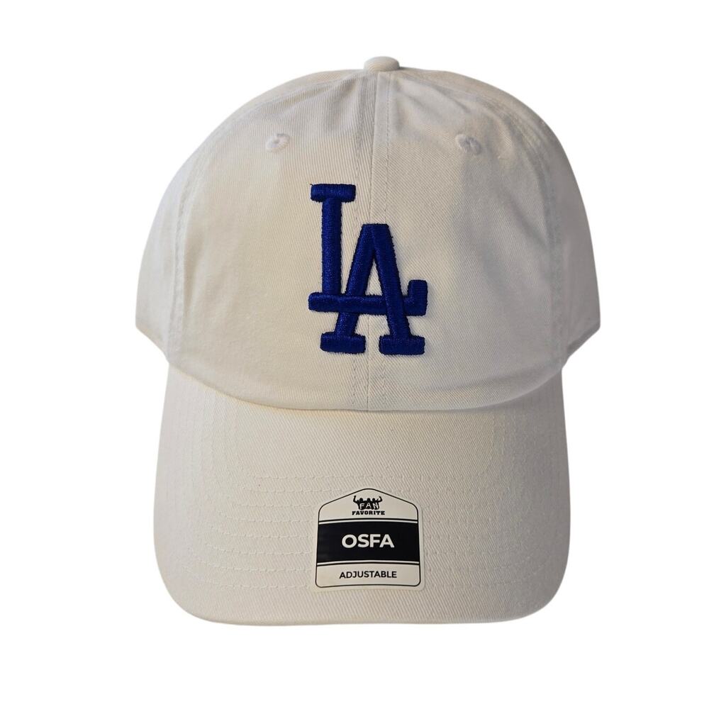Los Angeles Dodgers Adjustable Vibrant Blue Embroidered Cap on White Brand New